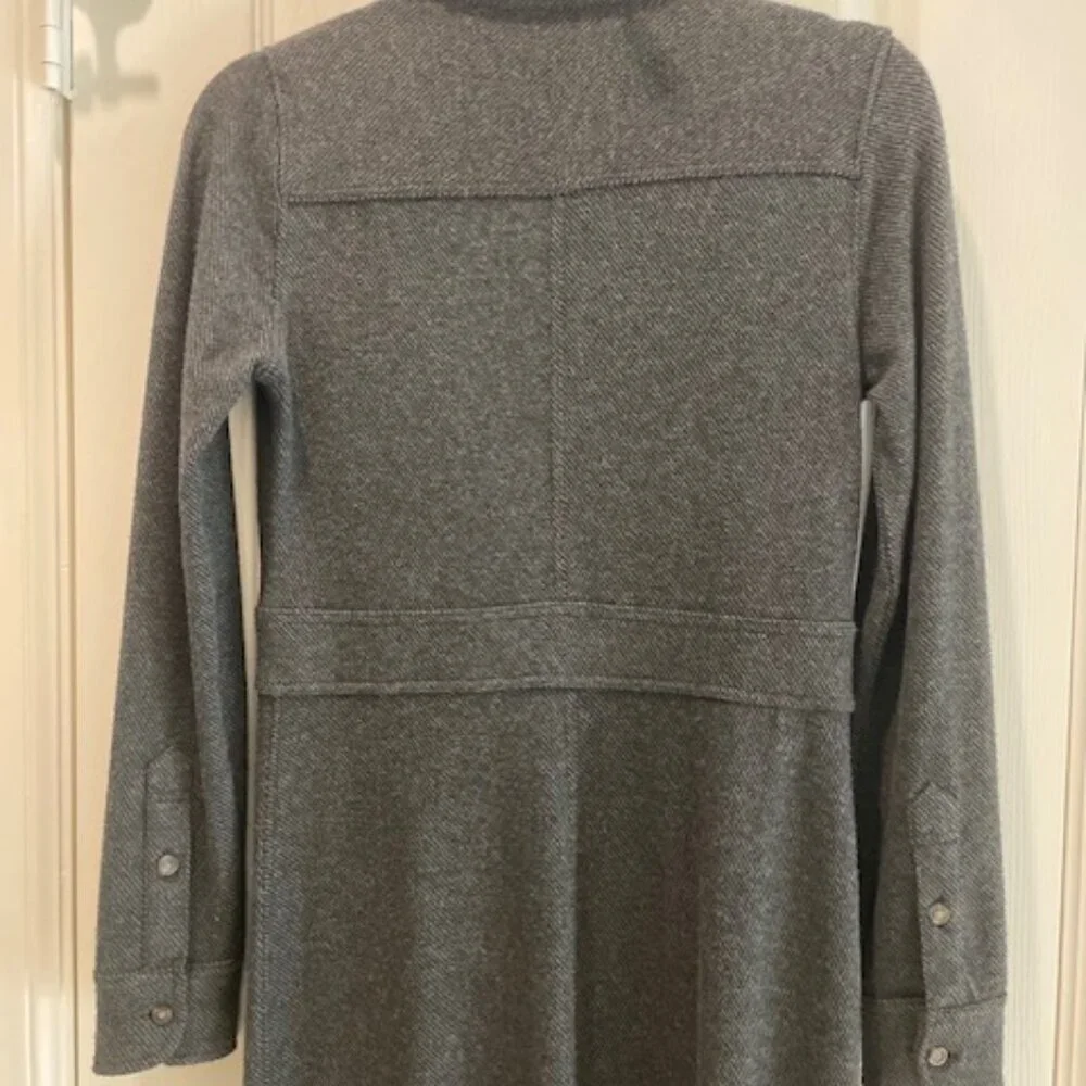 Faherty Legend Heathered Black Twill Sweater Dress XXS - Picture 5 of 9
